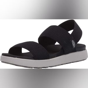 KEEN women's Elle backstrap casual platform open toe wedge sandals size 9 black